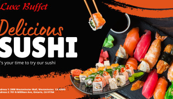Luxe Buffet's Sushi - A Seafood Feast with Japanese Flavors